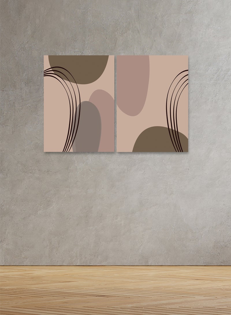 Marktna Decorative Wall Art Painting With a Bohemian Art Design 2 Pieces Size 80x60cm - Image 1