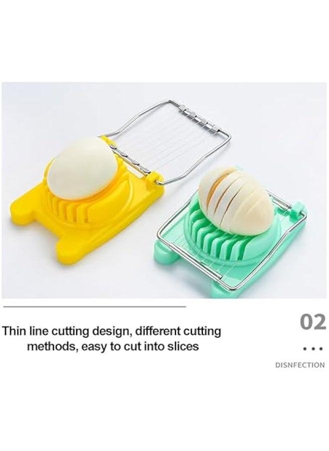 Generic - Egg Slicers For Hard Boiled Eggs,Manual Egg Cutter Kitchen Tool For Sandwiches, Salads And Hors D'Oeuvres (Color : Pink, Size : 10.3 * 6.9cm) - Image 1