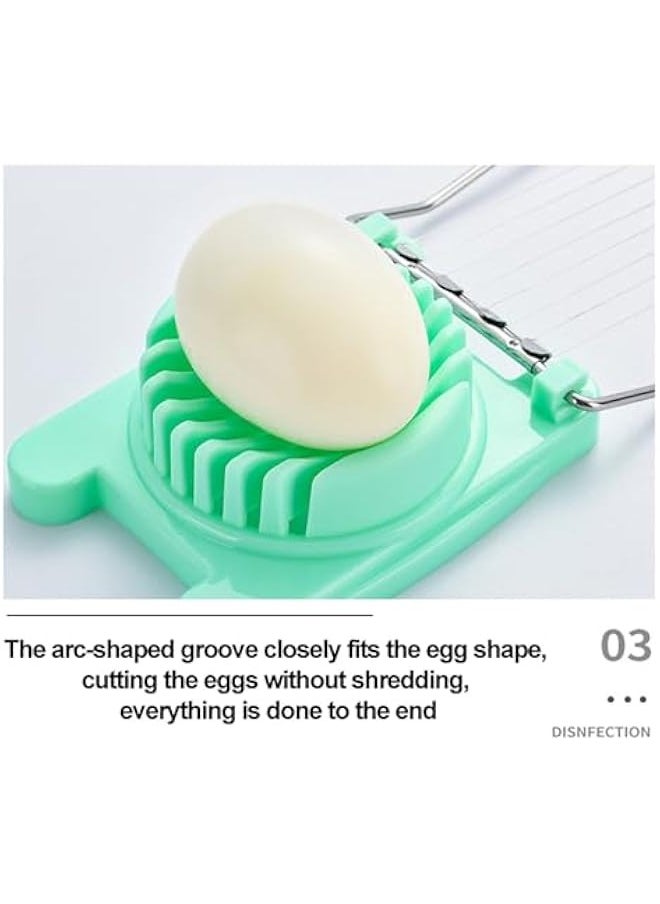 Generic - Egg Slicers For Hard Boiled Eggs,Manual Egg Cutter Kitchen Tool For Sandwiches, Salads And Hors D'Oeuvres (Color : Pink, Size : 10.3 * 6.9cm) - Image 1