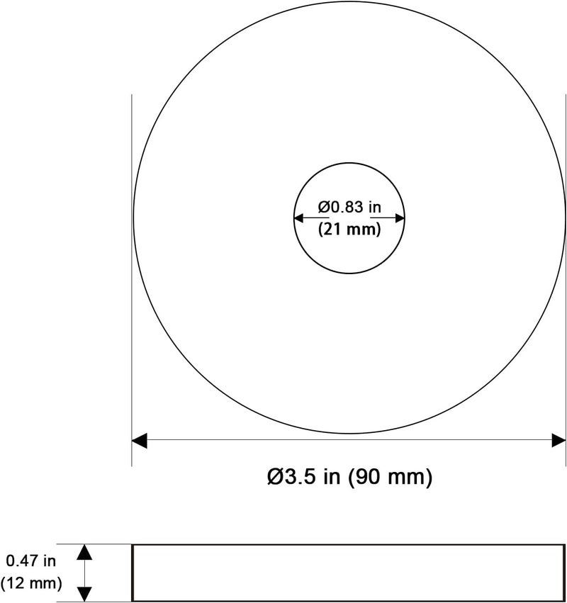 Offo فلانج ذراع الدش الكبير جداً من النيكل المصقول بقطر خارجي 3.5 بوصة بديل لذراع رأس الدش مناسب لمعظم العلامات التجارية لذراع رأس الدش - Image 2