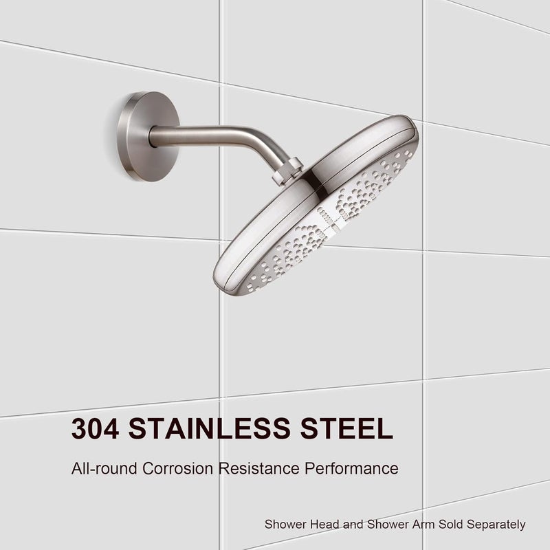 Offo فلانج ذراع الدش الكبير جداً من النيكل المصقول بقطر خارجي 3.5 بوصة بديل لذراع رأس الدش مناسب لمعظم العلامات التجارية لذراع رأس الدش - Image 3