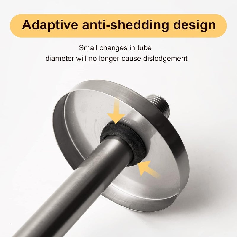 Offo فلانج ذراع الدش الكبير جداً من النيكل المصقول بقطر خارجي 3.5 بوصة بديل لذراع رأس الدش مناسب لمعظم العلامات التجارية لذراع رأس الدش - Image 5