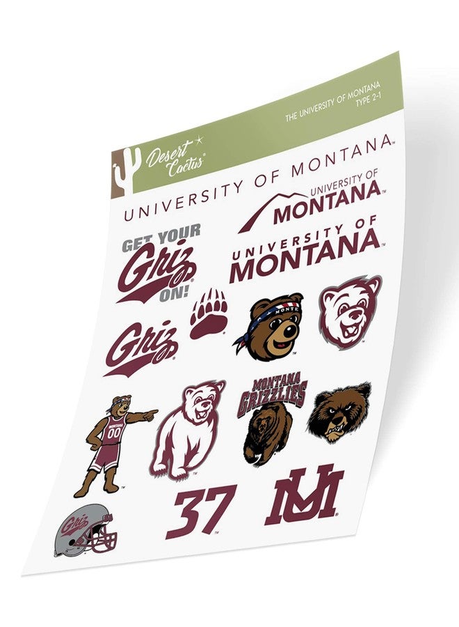 Desert Cactus University of Montana Sticker Grizzlies UM Griz UMont Sticker Vinyl Decals Laptop Water Bottle Car Scrapbook (Type 2) - Image 3