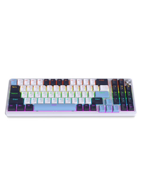 Y-FRUITFUL K78 Color Matching Mechanical Keyboard RGB Customized Wired Keyboard Game Office Computer Keyboard-Color:K78-deep Sea Blue (type-c+RGB Mixed Color)