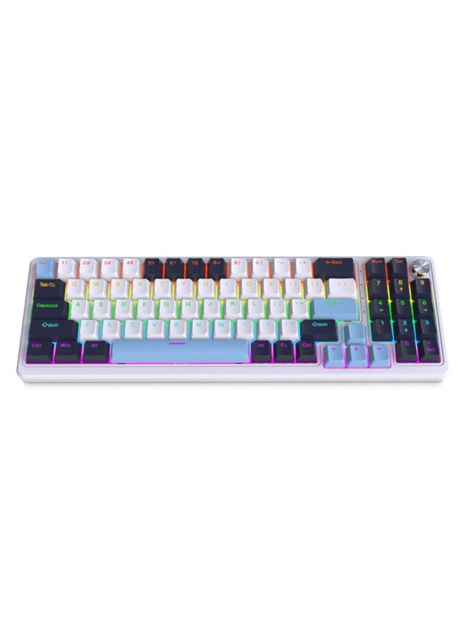 Y-FRUITFUL K78 Color Matching Mechanical Keyboard RGB Customized Wired Keyboard Game Office Computer Keyboard-Color:K78-deep Sea Blue (type-c+RGB Mixed Color)