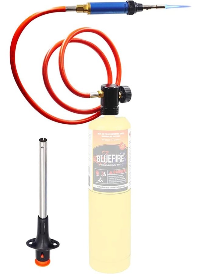 BlueFire BLUEFIRE Propane/MAP Gas Soldering Torch Head Multi-Function Kit with 3' Hose - Image 1
