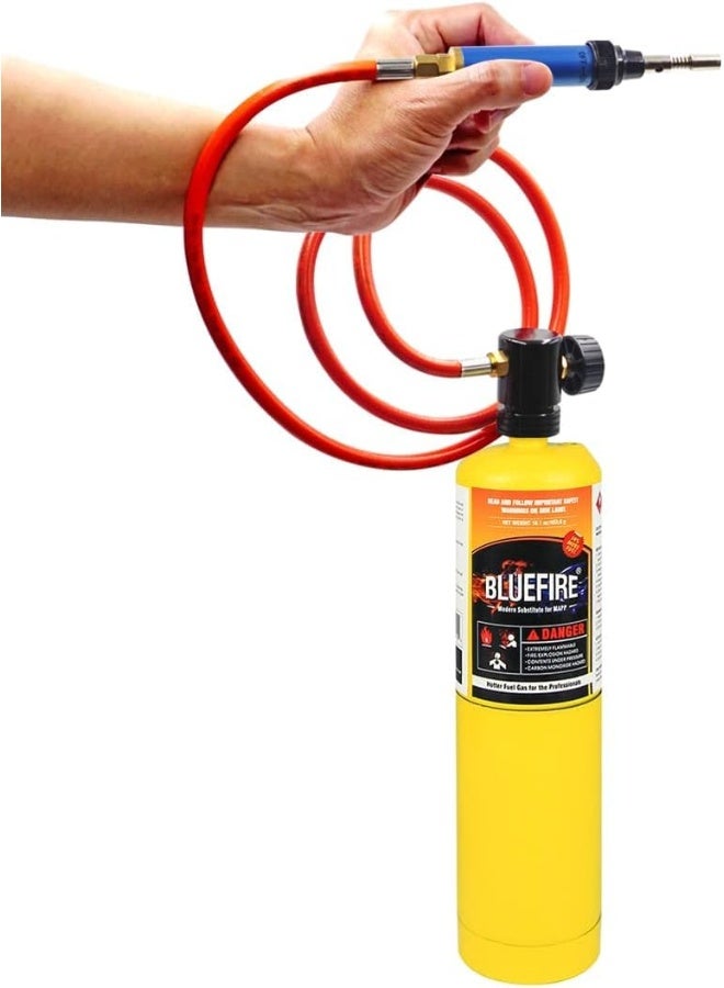 BlueFire BLUEFIRE Propane/MAP Gas Soldering Torch Head Multi-Function Kit with 3' Hose - Image 4