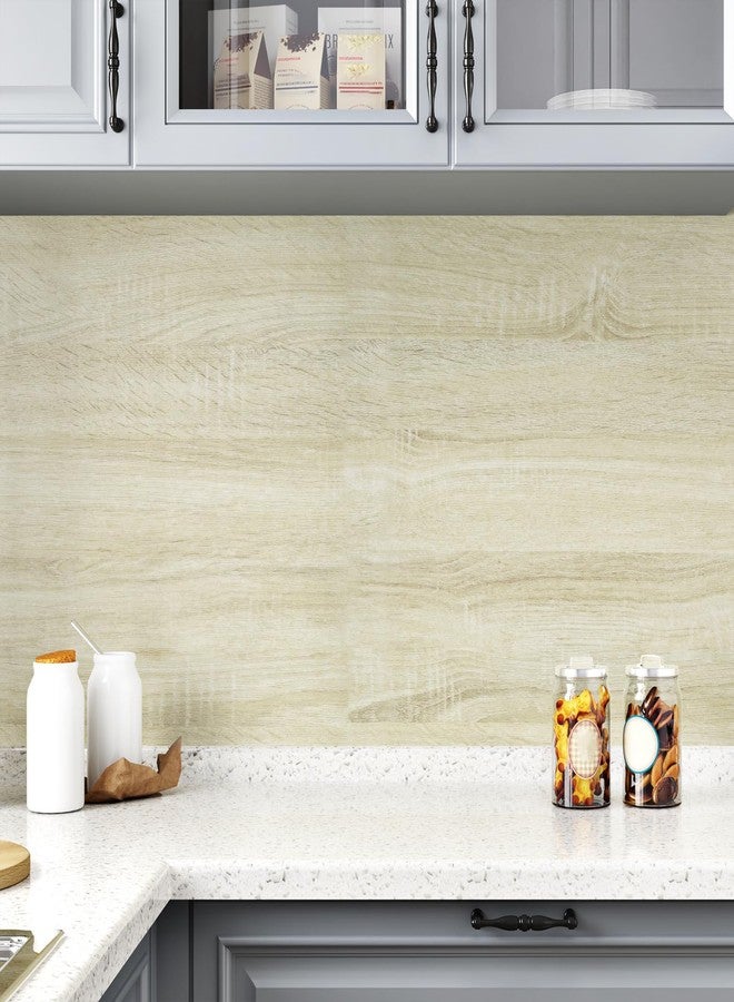 WESTICK Light Oak Wood Contact Paper Peel and Stick Countertop Beige Wood Grain Wallpaper Self Adhesive Vinyl Wrap Waterproof Wooden Wall Paper for Counter Covering Tables Kitchen Cabinets 15.8"x80" - Image 5