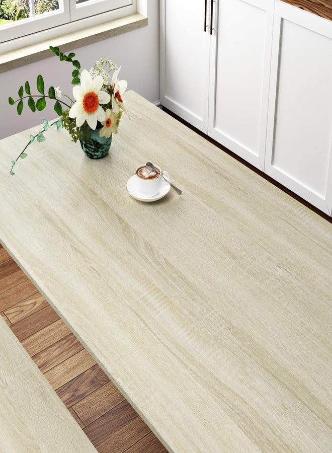 WESTICK Light Oak Wood Contact Paper Peel and Stick Countertop Beige Wood Grain Wallpaper Self Adhesive Vinyl Wrap Waterproof Wooden Wall Paper for Counter Covering Tables Kitchen Cabinets 15.8"x80" - Image 3