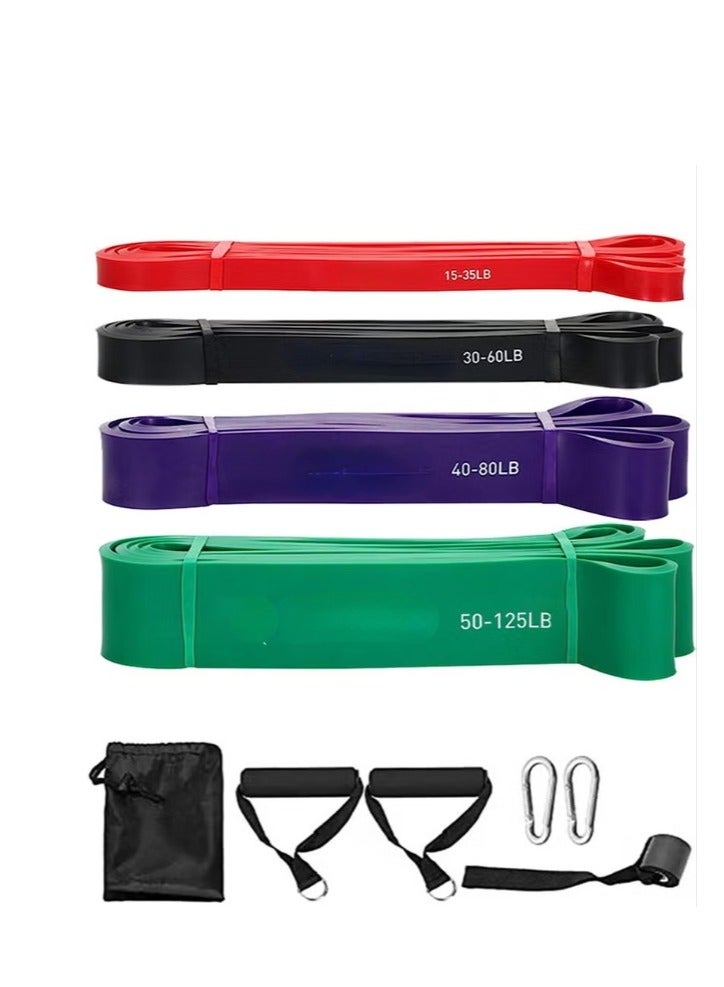 Resistance Bands Set 10Pcs Exercise Bands Workout Bands Elastic Bands for Exercise Pull Up Assistance Bands Fitness Bands Assist Set for Body Training Strength Weighted Gyms - Image 5