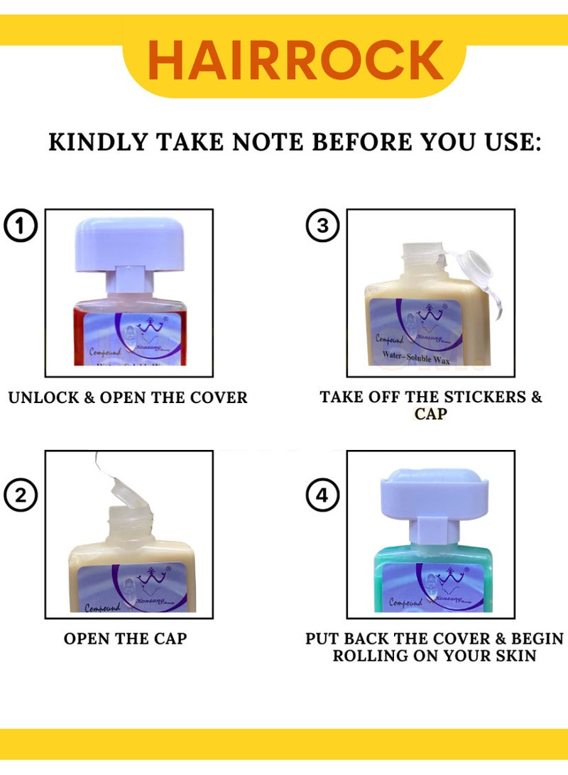 Konsung Beauty 2 Pieces Honey Depilatory Wax Refill With 100 Pieces Hair Removal Wax Strip - Image 2