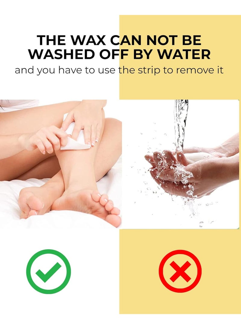 Konsung Beauty 2 Pieces Honey Depilatory Wax Refill With 100 Pieces Hair Removal Wax Strip - Image 4