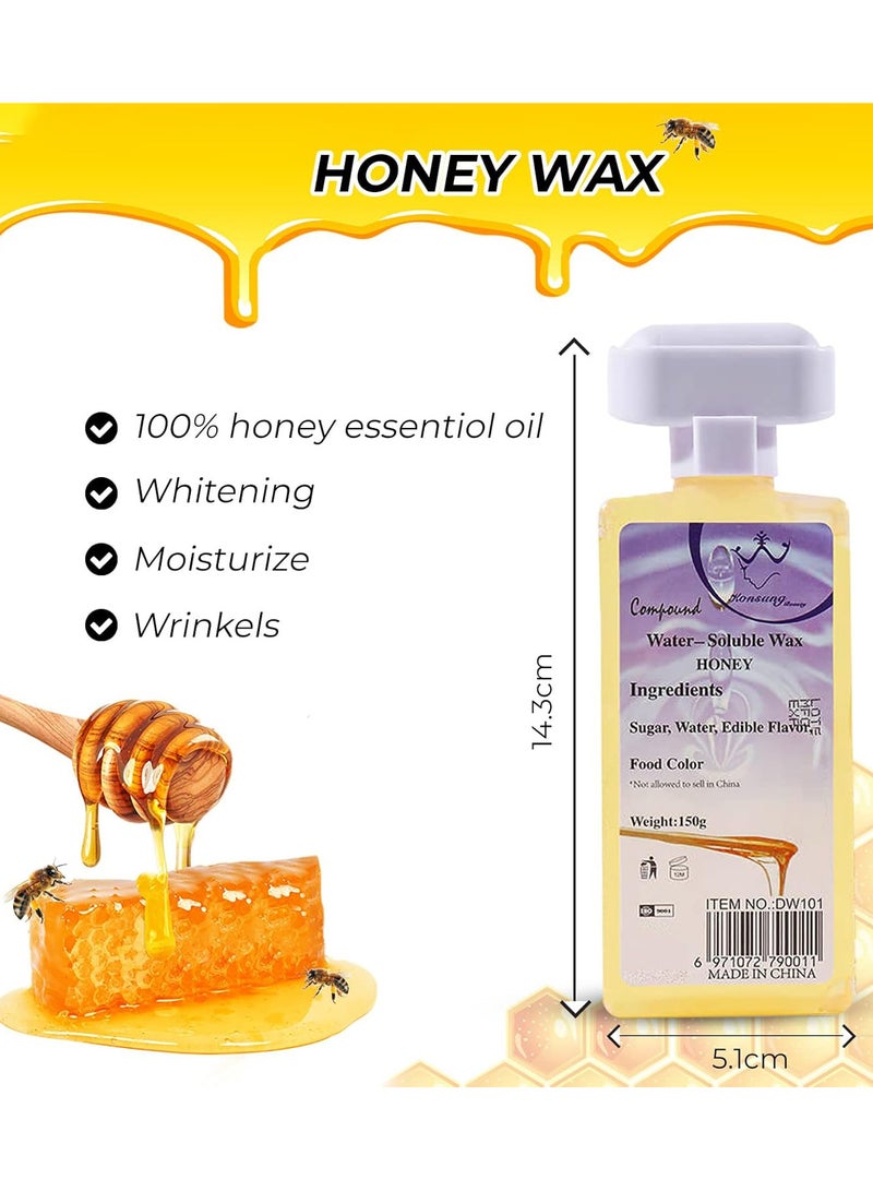 Konsung Beauty 2 Pieces Honey Depilatory Wax Refill With 100 Pieces Hair Removal Wax Strip - Image 5