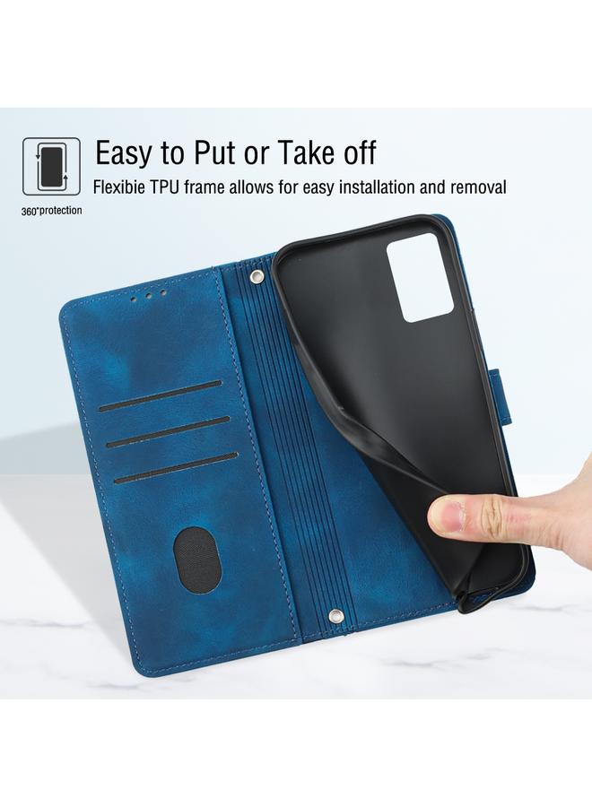 S-TOP Case For Realme C33 Skin-feel Embossed Leather Phone Case - Image 3