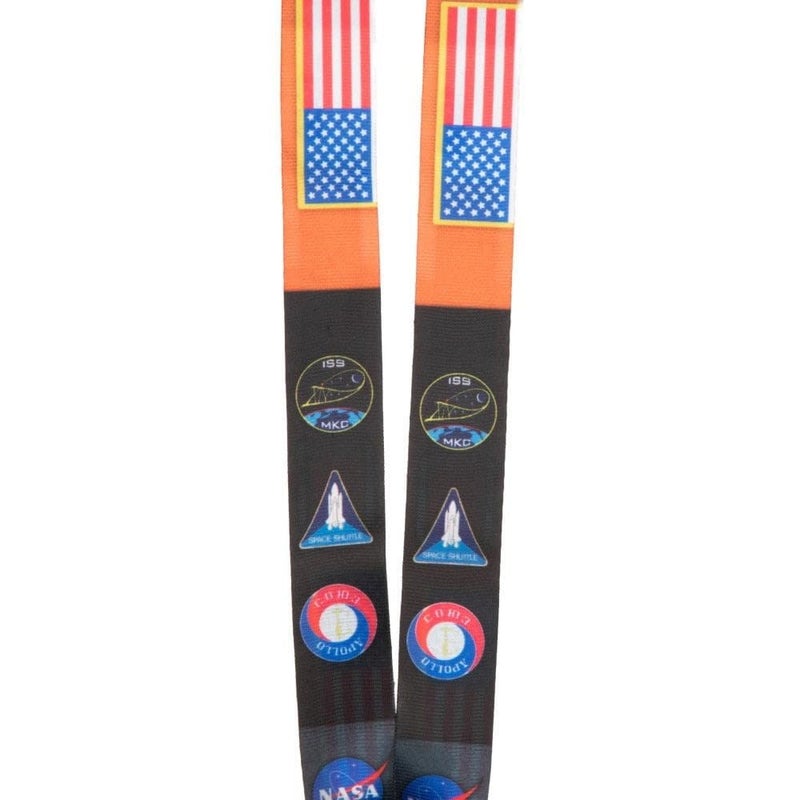 Bioworld Orange Suit Up NASA Lanyard with NASA Logo Keychain - Image 3