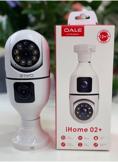 OALE OALE iHome 02+ Dual-Line Audio 360° Security Camera with Bulb Design, 2K Resolution, Night Vision, Motion Detection, White  - Image 3