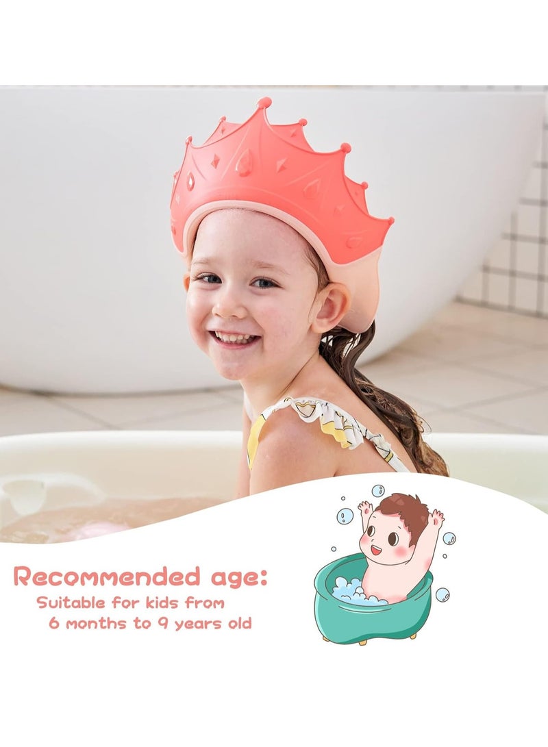 KASTWAVE 2 Pcs Baby Shower Cap Shield, Shower Cap for Kids, Visor Hat for Eye and Ear Protection for 0-9 Years Old Children - Image 2
