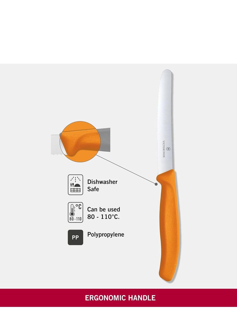 Victorinox Victorinox Paring 4" Serrated Blade 5/8" Width at Handle Orange  - Image 2