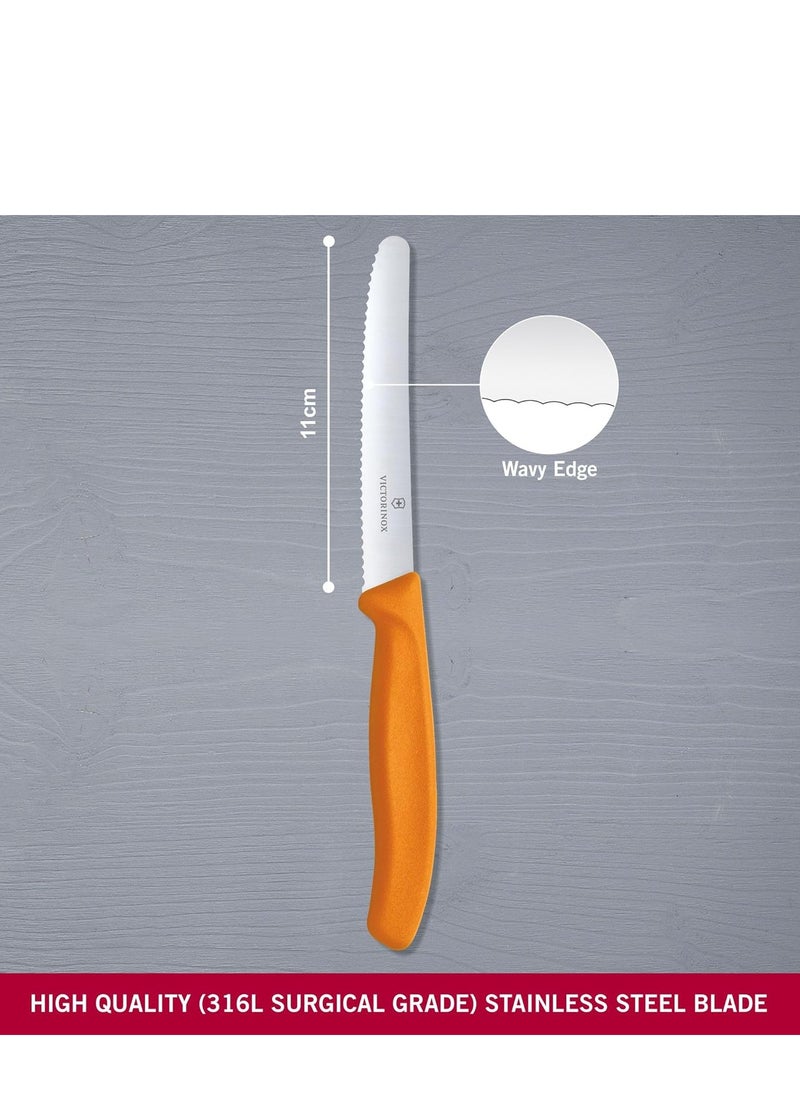Victorinox Victorinox Paring 4" Serrated Blade 5/8" Width at Handle Orange  - Image 4