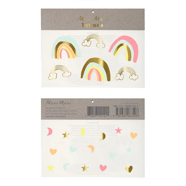 Meri Meri Neon Rainbow Tattoos