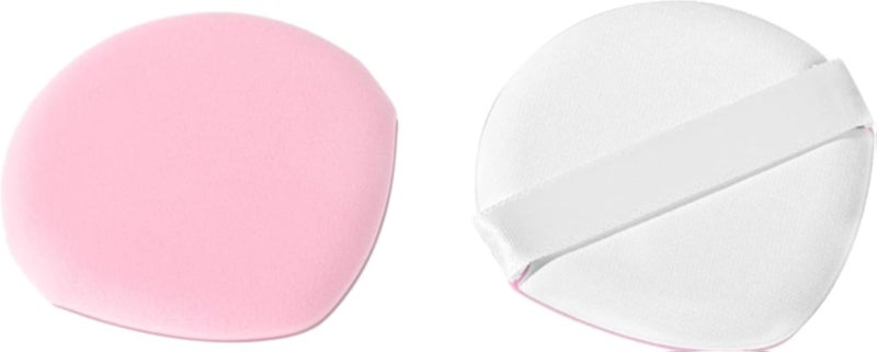 قطعتان من إسفنجات المكياج - أداة مزج كريم الأساس، والكونسيلر، والبودرة السائلة والكريمية والبودرة على شكل دمعة - متعددة الألوان