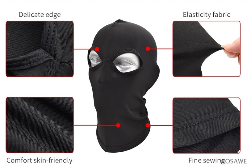 WYSUMMER 3 Hole Full Face Mask, Women Men Thin Balaclava Face Mask for Motorcycle Bike Hunting Cycling Cap Ski - Image 3