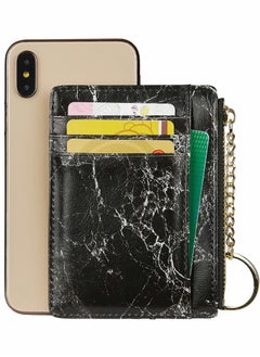 Excefore Small Purses for Women, Hand Made Elegant Purse for Ladies, Slim Minimalist Card Holder with Keychain  - Image 4