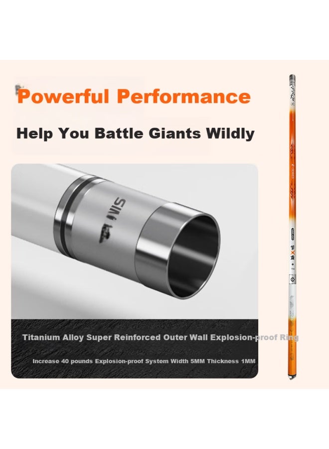 Simago Ximanduo Giant Rod 19 Sections 8h Ultra Hard Carbon Imported Fr Japan For C Prehensive Fishing Of Catfish, Carp, And Bream With A 4.8m Pole - Image 2