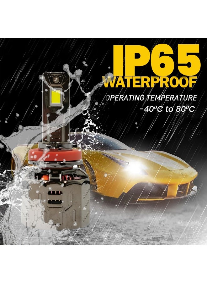 3XR P130 LED Headlight Bulbs H11 260W 30000LM 12V CANBUS Car LED Headlamp, 6500K White, IP65 Waterproof, Super Focused Beam - Image 3