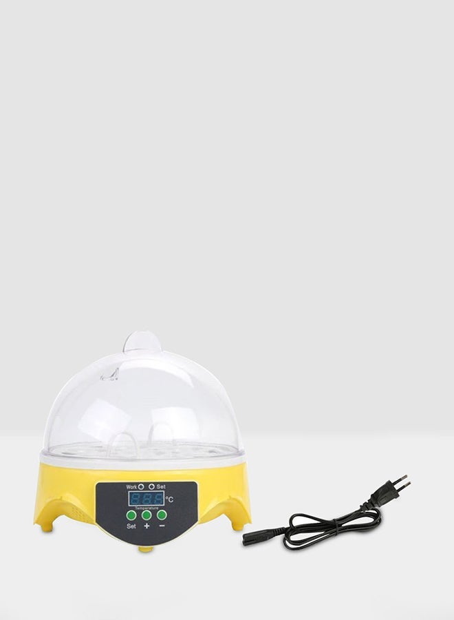 NIBEMINENT 7-Slot Egg Incubator White/Yellow/Black - Image 1