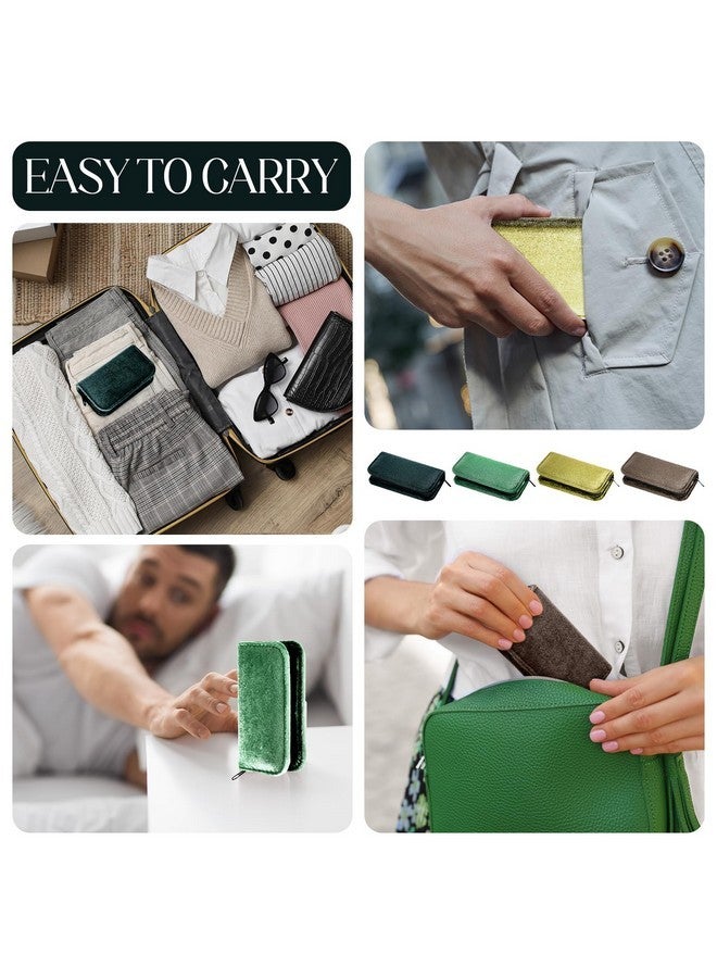 كوم مجموعة مكونة من 24 طقم للعناية بالأظافر، مجموعة مانيكير بسحاب، مقص أظافر احترافي 8 في 1 من الفولاذ المقاوم للصدأ، أدوات للعناية بالأظافر مع حقيبة سفر فاخرة، هدايا للرجال والنساء والأصدقاء والزملاء (سلسلة خضراء) - Image 5