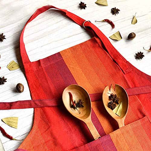 PIXEL HOME DECOR© New Cotton Kitchen Apron which has Ties With Centre Pocket with Strong and durable Cotton (Pack of 1) (OS) - Image 4