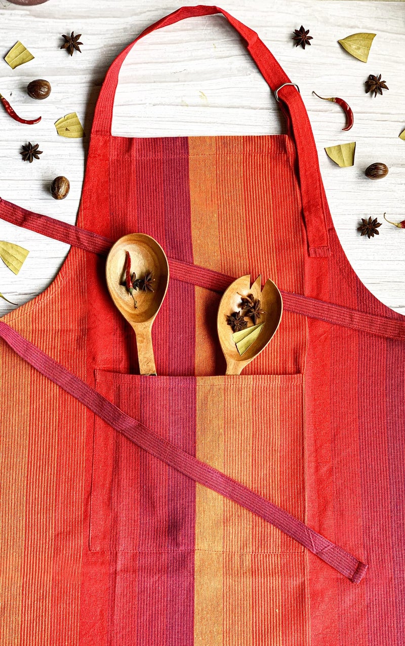 PIXEL HOME DECOR© New Cotton Kitchen Apron which has Ties With Centre Pocket with Strong and durable Cotton (Pack of 1) (OS) - Image 2