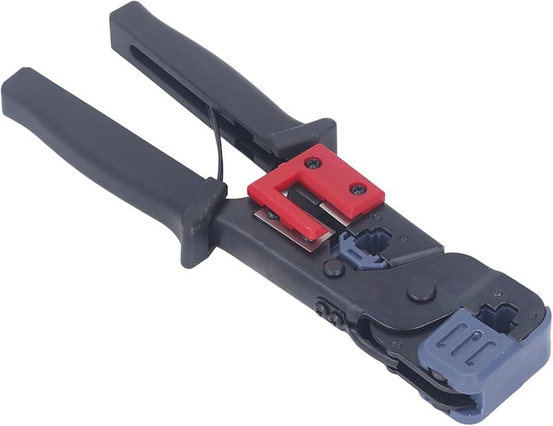 أداة كبس إيثرنت احترافية من سبائك الصلب مزورة بمقبض ثنائي اللون كماشة كابل الشبكة - Image 5