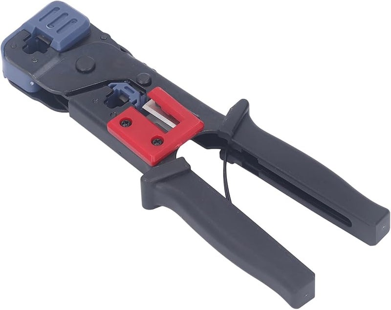 أداة كبس إيثرنت احترافية من سبائك الصلب مزورة بمقبض ثنائي اللون كماشة كابل الشبكة - Image 3