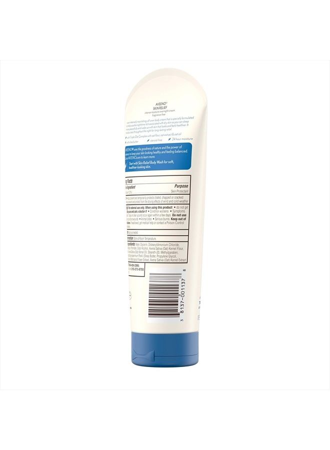 Aveeno Skin Relief Overnight Intense Moisture Cream with Triple Oat Complex & Natural Shea Butter, Therapeutic Dimethicone Skin Protectant for Dry Itchy Skin Relief, Fragrance- & Steroid-Free, 7.3 oz - Image 5