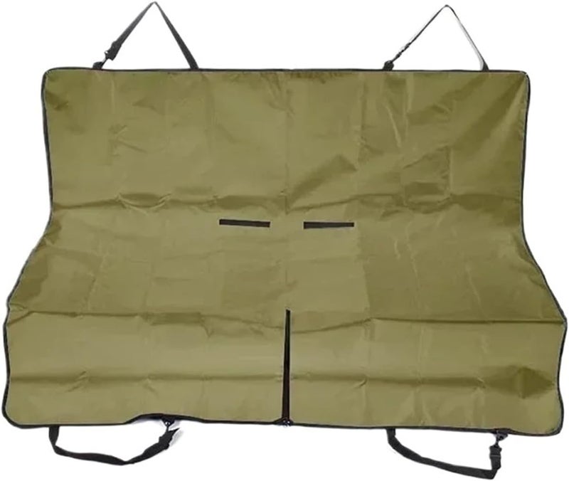 Car Rear Seat Cover Dog Mat Blanket Hammock Pup Travel Pad Durable Fit Pet for Truck SUV Waterproof Pads(Green) - Image 1