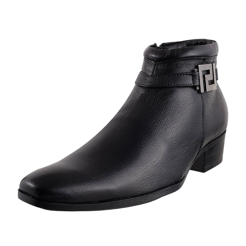 Mochi Mens Leather Black Boots (Size (10 UK (44 EU)) - Image 5