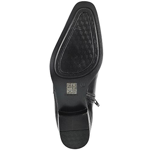 Mochi Mens Leather Black Boots (Size (10 UK (44 EU)) - Image 4
