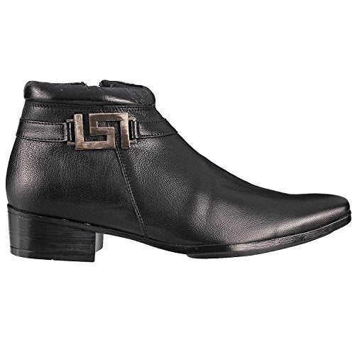 Mochi Mens Leather Black Boots (Size (10 UK (44 EU)) - Image 2