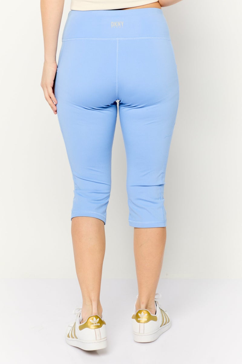 DKNY Sport Women Sportswear Fit Training Tights, Light Blue - Image 3