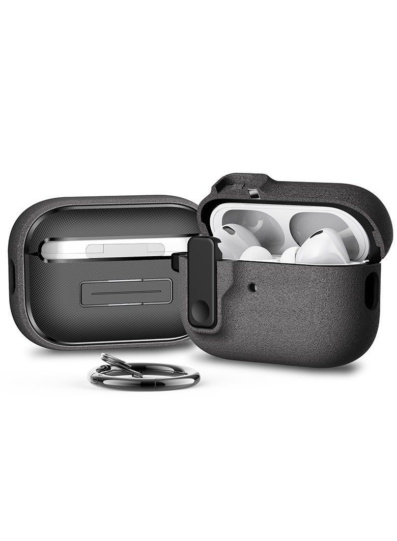 2025 AirPods Pro 4 Case -Grade Shockproof Silicone Cover with Carabiner Hook | Anti-Scratch Protective Sleeve & Minimalist Storage Solution | Drop-Tested - Image 1