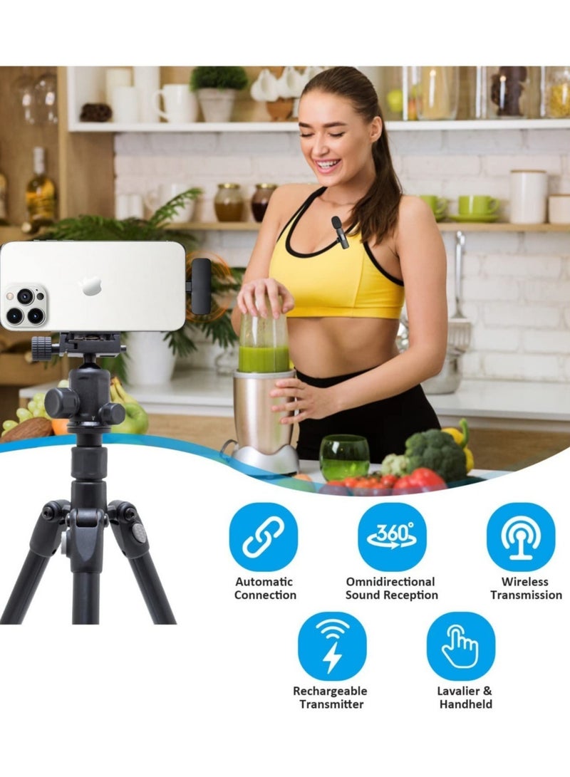 ELTRAZONE Professional Wireless Lavalier Lapel Microphone for iPhone, iPad - Cordless Omnidirectional Condenser Recording Mic for Interview Video Podcast Vlog YouTube - Image 2