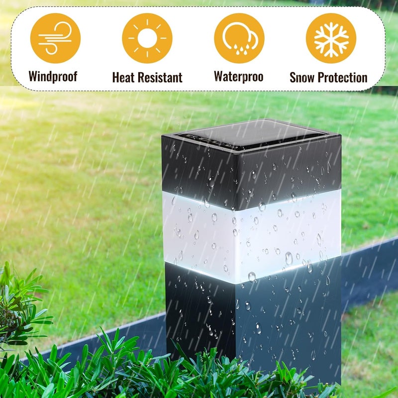 Tujoe 20 Pack Solar Fence Post Cap Lights 2 x 2 Inches Solar Fence Post Caps Lights for Garden, Street, Gazebos, Street Wall(White) - Image 5