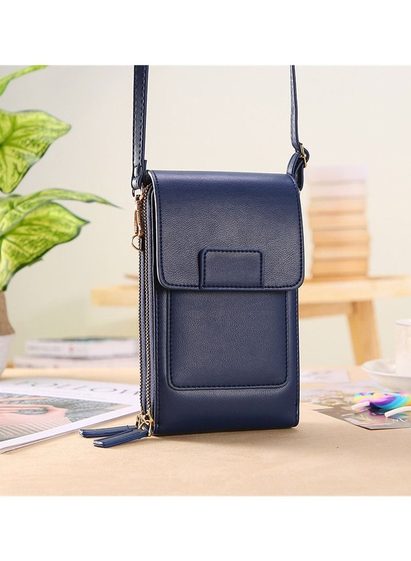 DubaiGallery Transparent Touch Screen Retro Simple Cell Phone Bag Women PU Leather Small Messenger Bags Flap Mini Bag Shoulder Bag - Image 1