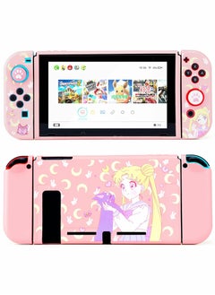 Protective Case for Nintendo Switch Cute Soft Slim Grip Cover Shell for Console and Joy Con with Screen Protector Thumb Grips Anti Scratch