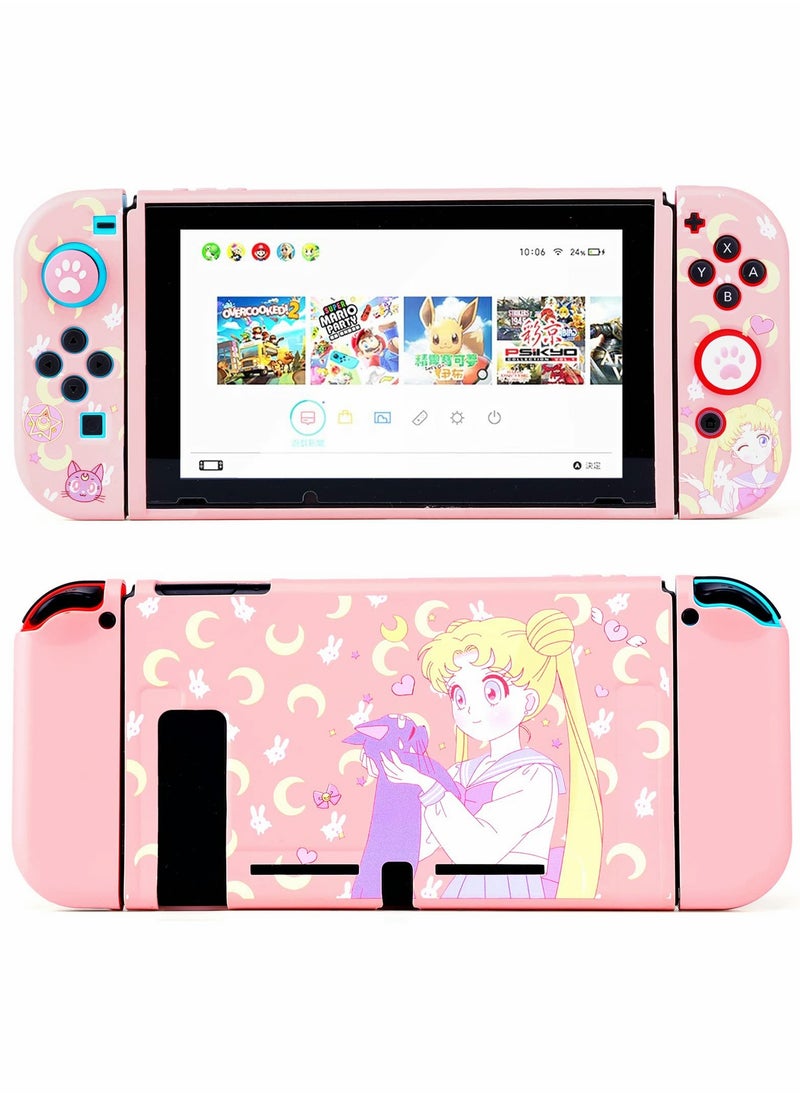 KASTWAVE - Protective Case for Nintendo Switch Cute Soft Slim Grip Cover Shell for Console and Joy Con with Screen Protector Thumb Grips Anti Scratch - Image 1