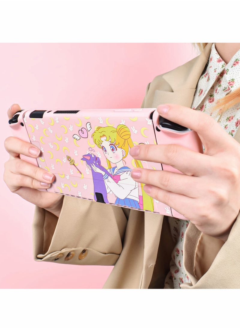 KASTWAVE - Protective Case for Nintendo Switch Cute Soft Slim Grip Cover Shell for Console and Joy Con with Screen Protector Thumb Grips Anti Scratch - Image 1