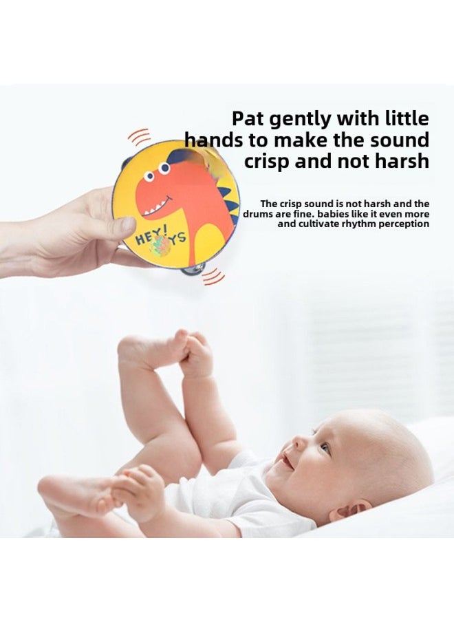 Generic - Orff Percussion Instrument Xinjiang Dance Kindergarten Teaching Aids Hand Clap 4 Inch Tambourine Children's Toys 10cm Drum-Color:10cm Bear - Image 1