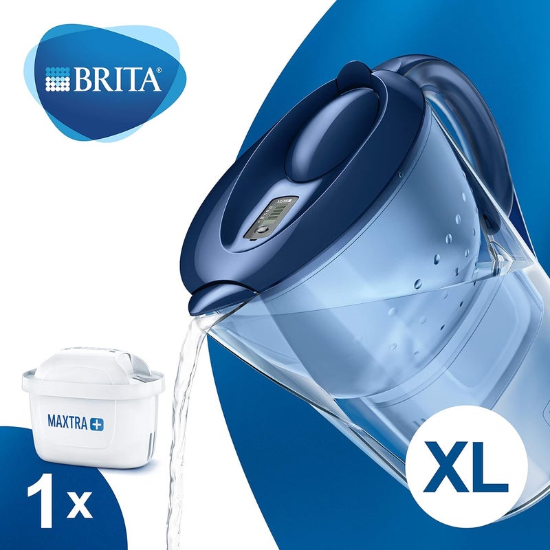BRITA Marella XL German Made Water Filter Jug 3.5 L Blue | Powerful Filtration with MicroFlow Technology | Activated Micro Carbon Pearls for Fresh and Enriched Taste of Water - Image 4